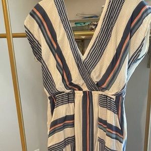 Striped Boho Midi Dress